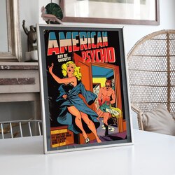 Amerikan Sapığı Çizgi Roman Posteri llüstrasyon Tasarımlı Tablo BOYUT:(A3) 30 x 42,0 CM