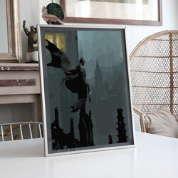 The Batman Gotham llüstrasyon Tasarımlı Tablo BOYUT:(A3) 30 x 42,0 CM |