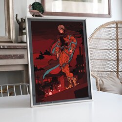 JoJo's Bizarre Adventure Dio Brando Fan Art Tablo BOYUT:(A3) 30 x 42,0 CM |