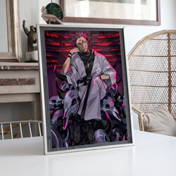 Jujutsu Kaisen Yūji Itadori llüstrasyon Tasarımlı Tablo BOYUT:(A3) 30 x 42,0 CM |  