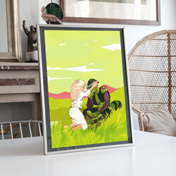 Hunter X Hunter Meruem Sama ve Komugi llüstrasyon Tasarımlı Tablo BOYUT:(A3) 30 x 42,0 CM |