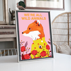 Fantastic Mr. Fox Alternatif Poster llüstrasyon Tasarımlı Tablo BOYUT;(A3) 30 x 42,0 CM |  