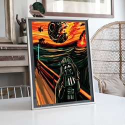 Darth Vader Temalı Skrik Tablosu Illüstrator Çizim BOYUT:(A3) 30 x 42,0 CM |