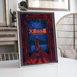 Ateşböceklerinin Mezarı Alternatif Anime Posteri llüstrasyon Tablo BOYUT:(A3) 30 x 42,0 CM |