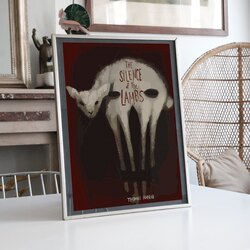 Kuzuların Sessizliği Poster llüstrasyon Tasarımlı Tablo BOYUT:(A3) 30 x 42,0 CM |  