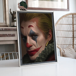 Joker Portre llüstrasyon Tasarımlı Tablo BOYUT:(A3) 30 x 42,0 CM |