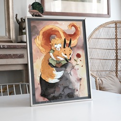 Küçük Prens ve Tilki İllüstrator Tasarımı BOYUT:(A3) 30 x 42,0 CM |