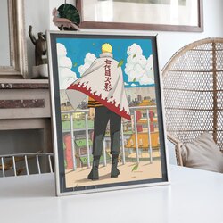 Naruto Uzumaki  llüstrasyon Tasarımlı Tablo BOYUT:(A3) 30 x 42,0 CM |  