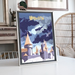 Hogwarts Kış Temalı Yağlı Boya İllüstrasyon Tasarımı BOYUT:(A3) 30 x 42,0 CM |