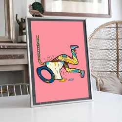 Trainspotting Pembe Klozet Tasararımı BOYUT:(A3) 30 x 42,0 CM |