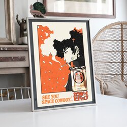Cowboy Bebop Alternatif Poster llüstrasyon Tasarımlı Tablo BOYUT:(A3) 30 x 42,0 CM |