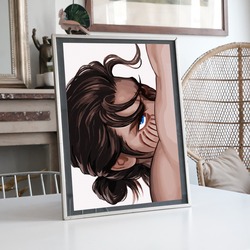 Attack on Titan Eren Yeager Düşen Melek İllüstrasyon Tasarımı BOYUT:(A3) 30 x 42,0 CM |