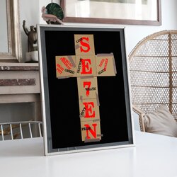 Seven-Yedi Alternatif Poster llüstrasyon Tasarımlı Tablo BOYUT:(A3) 30 x 42,0 CM |  