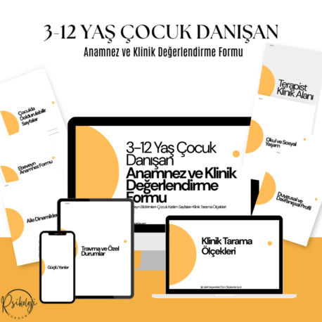 3-12 Yaş Çocuk Danışan Anamnez Formu Seti