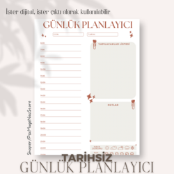 Tarihsiz Günlük Planlayıcı