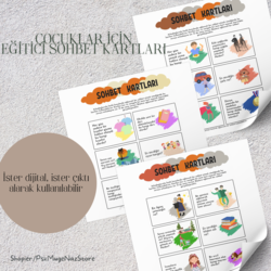 Çocuklar İçin Eğitici Sohbet Kartları