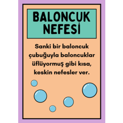 Çocuklar için Nefes Kartları- 6 Adet