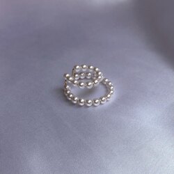 İncili gold earcuff