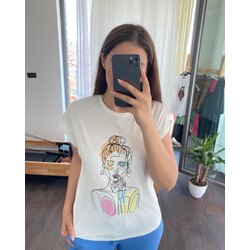 KIZ BASKILI TİŞÖRT 