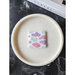 Pembe Bulut Desen Bardak Altlığı