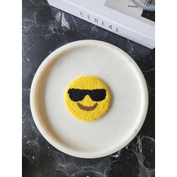 Gözlüklü Smiley Bardak Altlığı