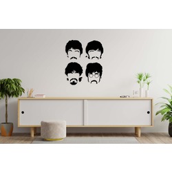 Ahşap Duvar Dekoru Beatles Üyeleri 4'lü Set 30cm