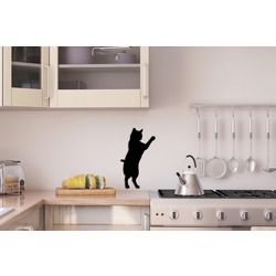 Ahşap Duvar Dekoru Sarman Kedi 40cm