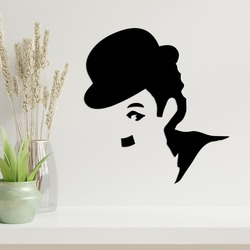 Ahşap Duvar Dekoru Charlie Chaplin 30cm