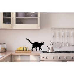 Ahşap Duvar Dekoru Sarman Kedi 40cm