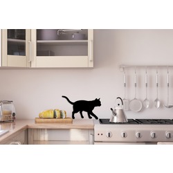 Ahşap Duvar Dekoru Sarman Kedi 40cm