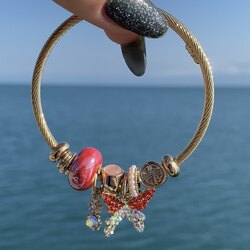 Çelik Kırmızı Kelebek Pandora