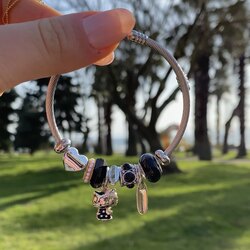 Çelik Siyah Hello Kitty Pandora(silver)