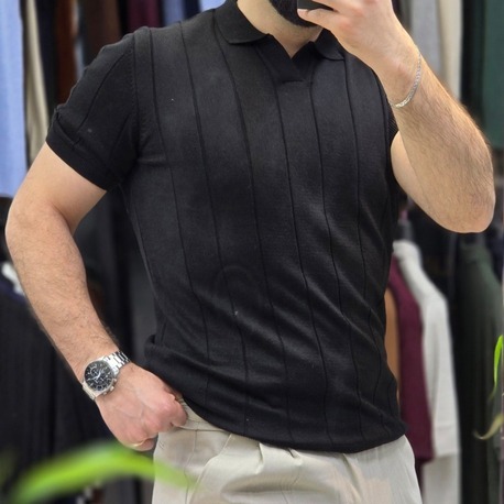 Polo yaka çizgili Pamuk - slim fit triko tişort
 Ürün Kodu | T2DU26101