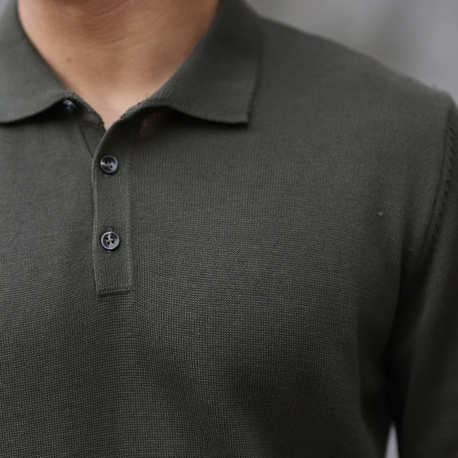 POLO YAKA DÜĞMELİ DÜZ ÖRGÜ TRİKO P010