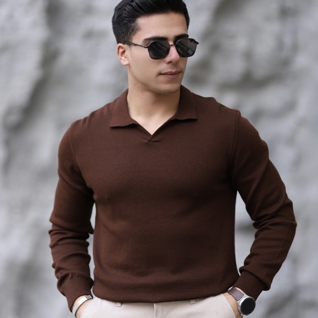 POLO YAKA YARIM PATLI DÜZ ÖRGÜ P011