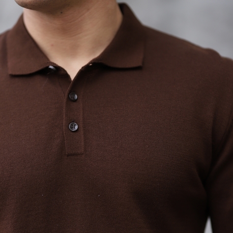 POLO YAKA DÜĞMELİ DÜZ ÖRGÜ TRİKO P010