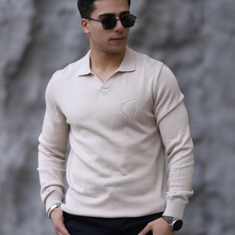 POLO YAKA YARIM PATLI DÜZ ÖRGÜ P011