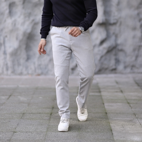 YARIM LASTİKLİ İPLİ SELİM FİT KUMAŞ PANTOLON P006