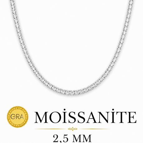 2.5 MM Moissanite Gra sertifika 