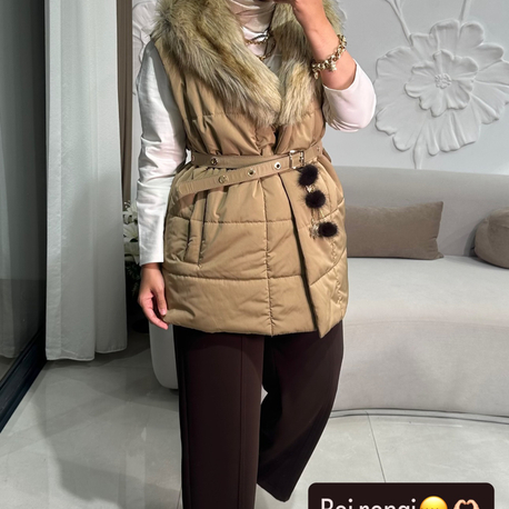 Venöve kürk detaylı yelek