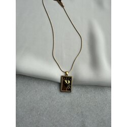 Gold Çelik Kolye 