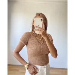 245 sütlü kahve triko bluz 