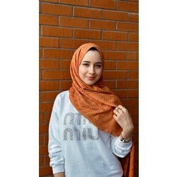 Kiremit Togg Desen Jakar Şal