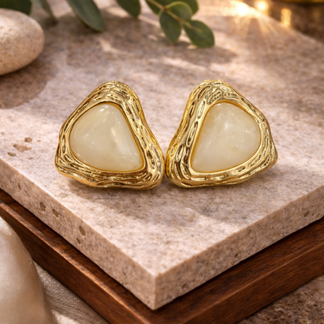 Amber Crown Earrings