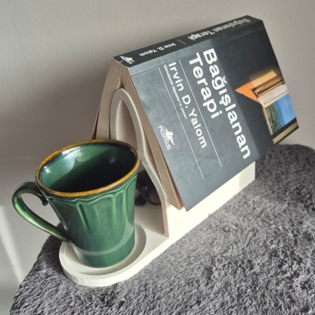 Beyaz - Kitap Standı & Kitap Tutucu 3D Baskı 