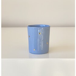 Pulpayet & Gold Mini Bardak / Sky Blue