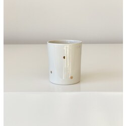Pulpayet & Gold Mini Bardak / White