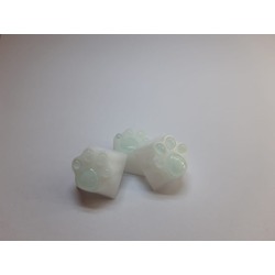 Opak beyaz şeffaf mavi çift renk pati keycap
