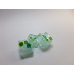 Lime ve cam göbeği temalı artisan keycap