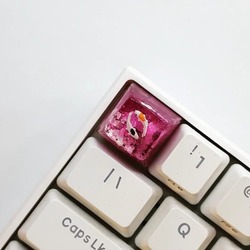 SA Profile koi pink white keycap